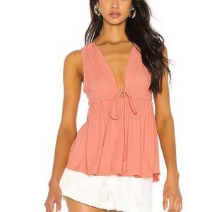 Free People Women's Beach Bound Tank Top | Orange/Peach Tank Top | Free People
